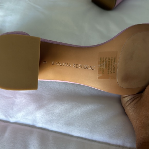 Banana Republic Lilac Suede Block Heeled Sandal - Picture 9 of 10